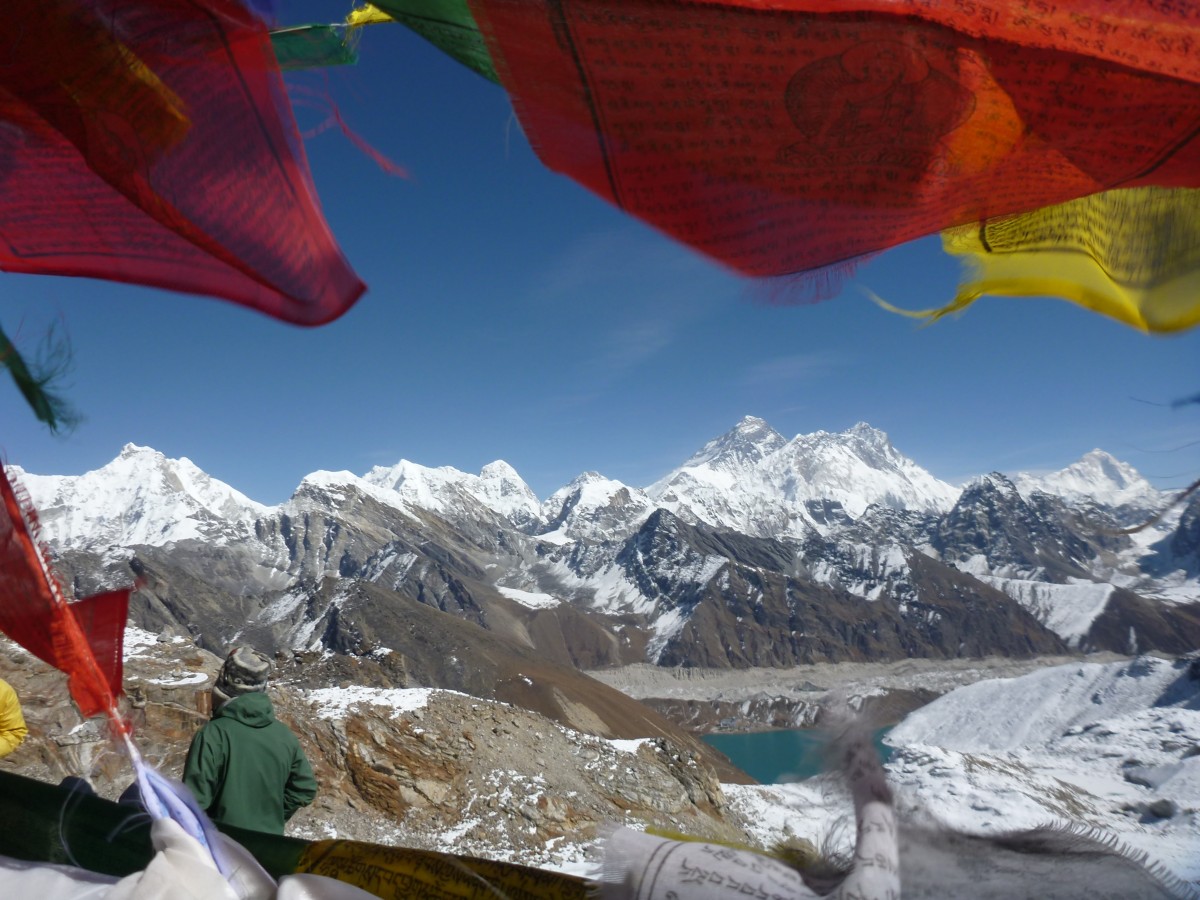 Blick vom Renj La Pass zum Everest