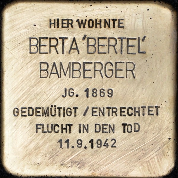 Stolperstein von: Bertel Bamberger
