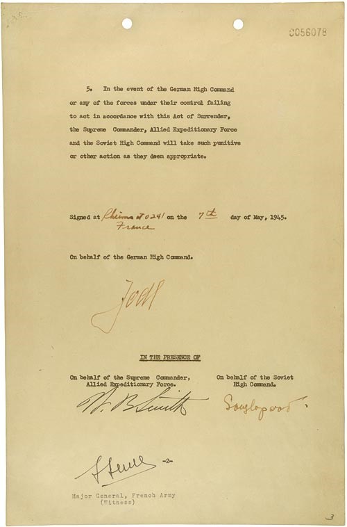 Kapitulation-Unterschriften 7.5.1945