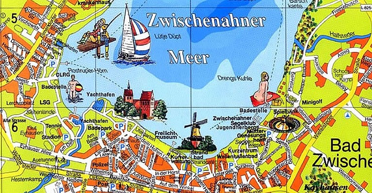 FeWo Bresinski am Zwischenahner Meer - Stadtplan