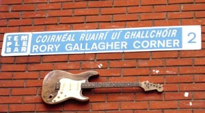 Rory Gallagher Corner in Dublin - Templebar