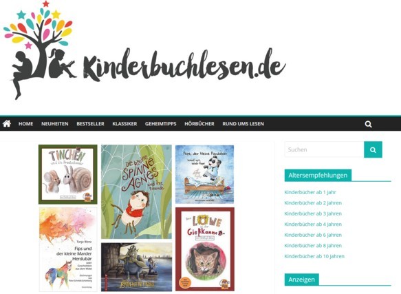 Screenshot kinderbuchlesen.de