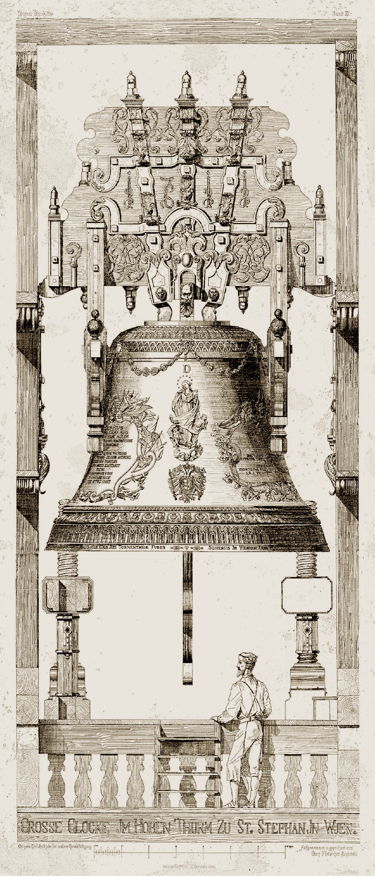 Die "Alte Josephinische Glocke", die Pummerin des Stephansdoms in Wien.