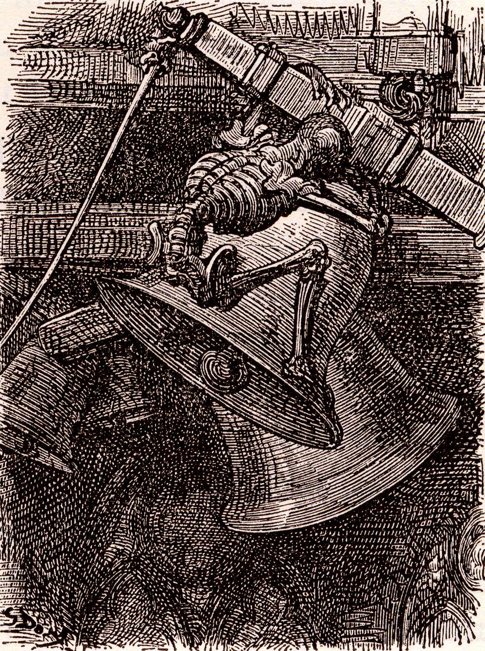 Rondo alla campanella, der Tod „läutet“ die Glocke. Gustav Doré, um 1850.
