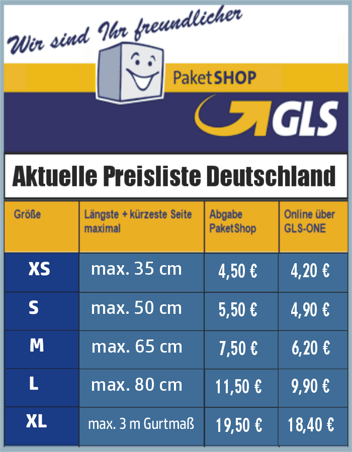 GLS Paketpreise