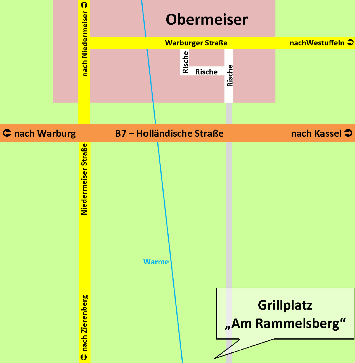 Übersichtskarte Grillplatz Obermeiser