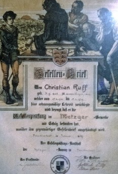 Meister Brief Großvater Christian Ruff