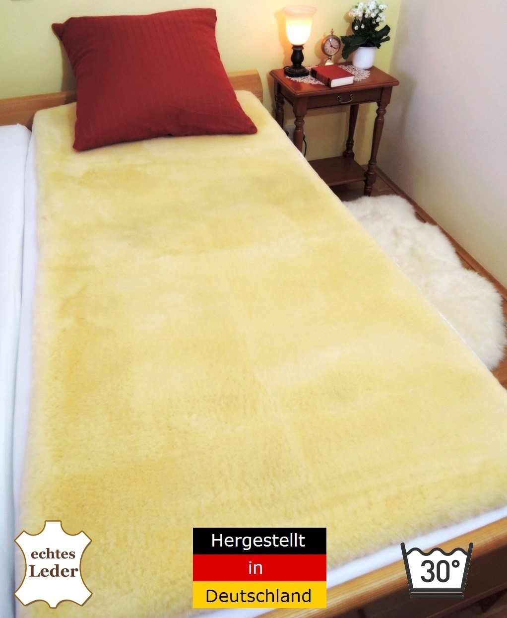 Echtes Lammfell Unterbett - Natürliches Vollfell Für Ganzjährig Klimatisierenden Schlafkomfort