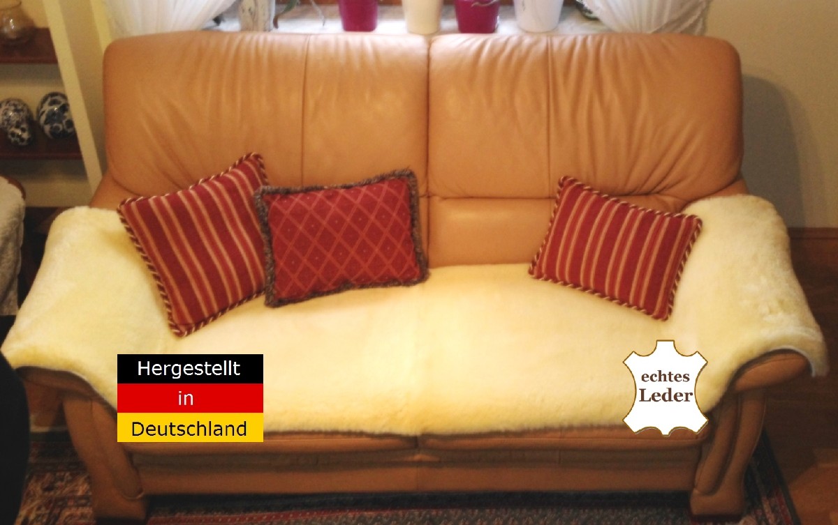 Dunkelbraun Sesselschoner Sesselauflage Qualitäts Naturform Lammfell Couchauflage Sofaüberwurf in braun 