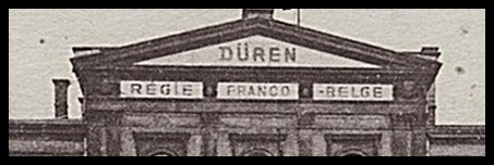 Der Bahnhof in Düren undter französisch-belgischer
