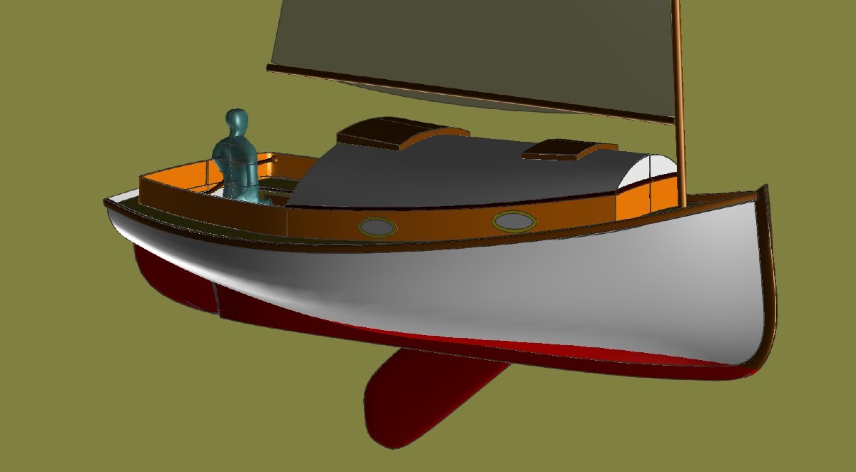 Klassische Modellyachten CatBoat