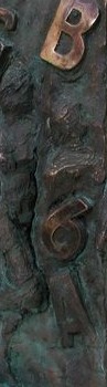 Relieftafel in Bronze, Gestaltung: N. Marten