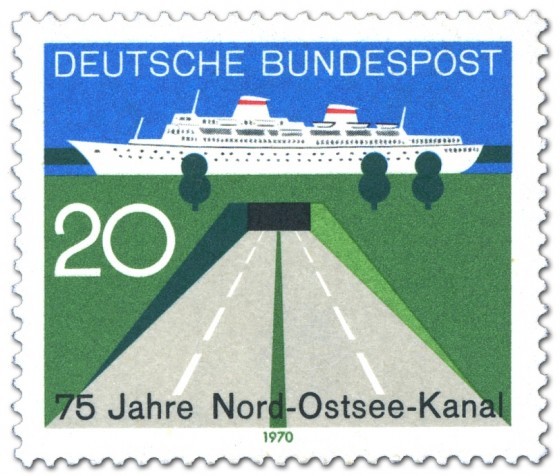 Briefmarke 75 Jahre Nord-Ostsee-Kanal