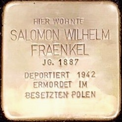 Stolperstein von: Salomon Wilhelm Fraenkel