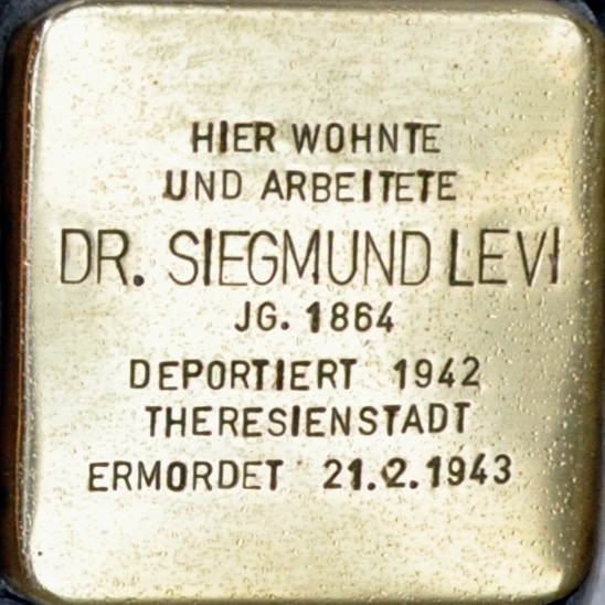 Stolperstein von: Dr. Siegmund Levi