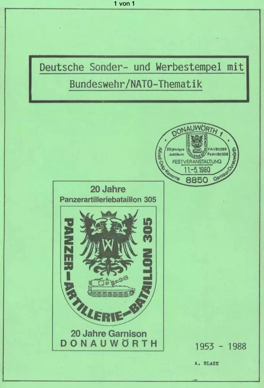 Deutsche Soder- und Werbestempel mit Bunderswehr und Nato Thematik