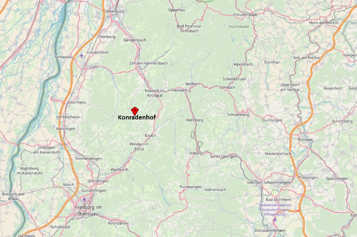 Landkarte Anfahrt Konradenhof