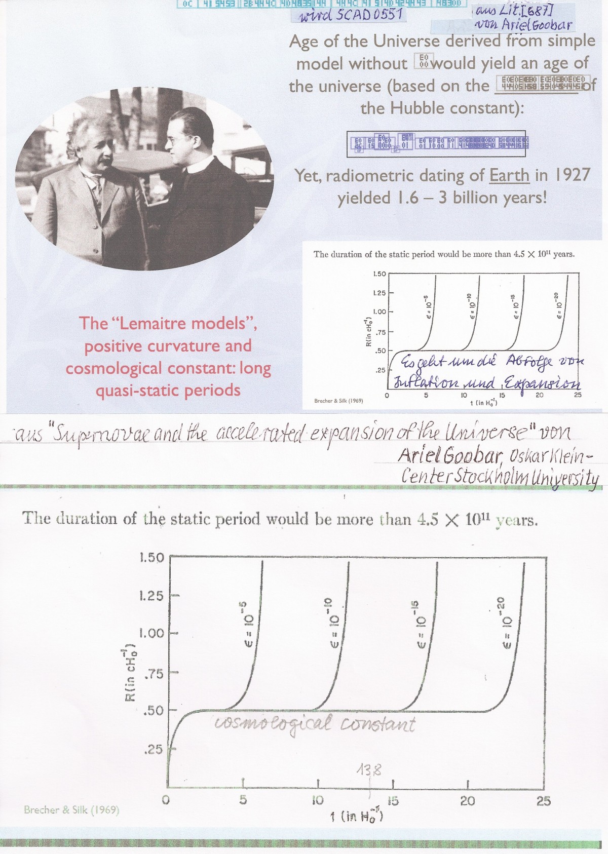 'steady-state'-ModellVorstellung von Lemaitre