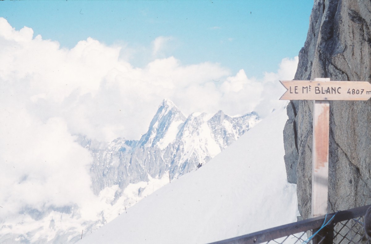 Aiguille du Midi, Blick auf Mont Blanc