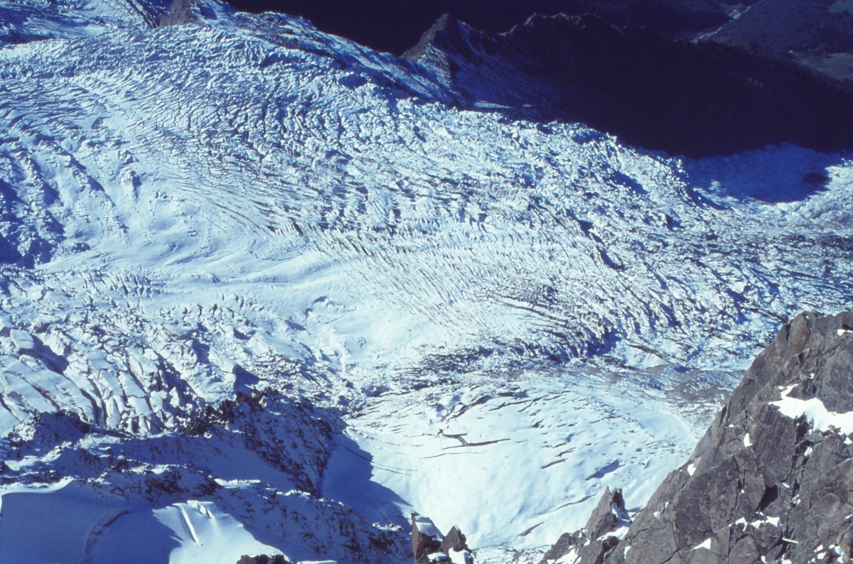 Aiguille du Midi, Gletscher