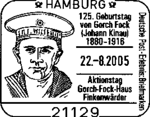 125. Geburtstag von Gorch Fock (Johann Kinau) 1880-1916