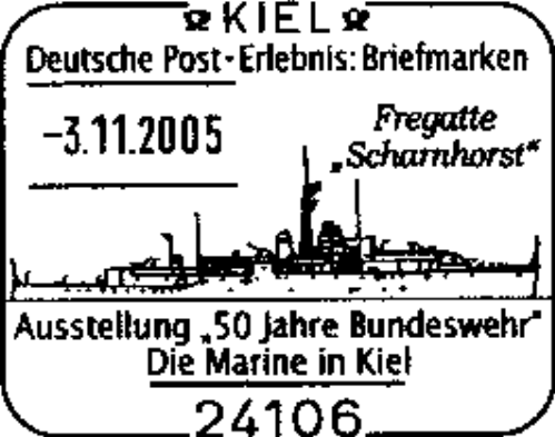 Fregatte Scharnhorst, Ausstellung, 50 Jahre Bundeswehr" Die Maine in Kiel